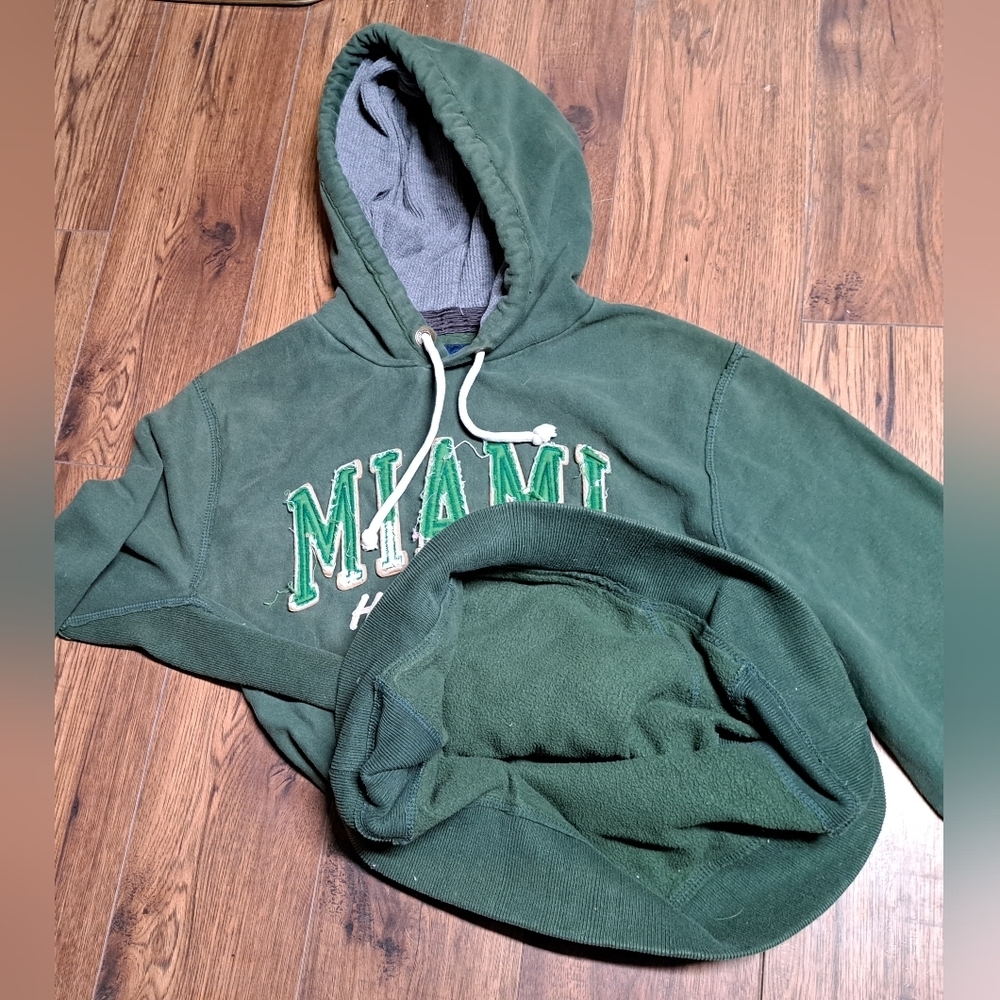 Vintage  Campus Crew Men's Miami Hurricanes Sweater Football NCAA 90s Y2K Medium - Picture 5 of 5